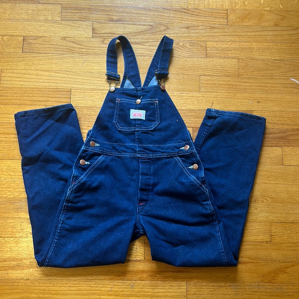 Vintage 1990s Round House overalls women’s small dark wash